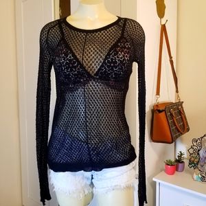 Stretchy Mesh Fishnet Like Top